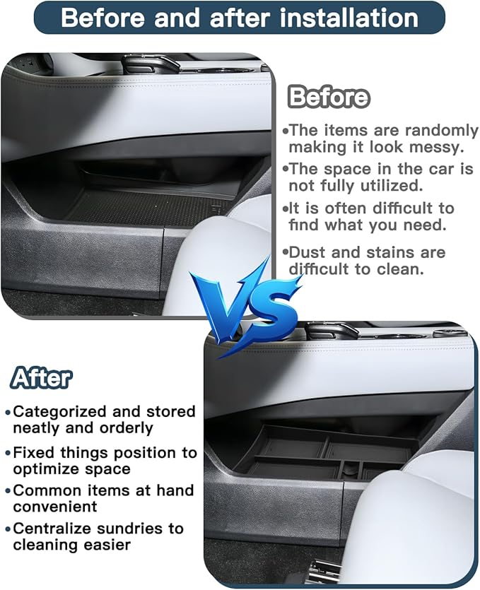 Lower Console Organizer Compatible with 2021 2022 2023 2024 2025 2026 Nissan Rogue(S/SL/SV/Platinum) Armrest Under Storage Box Tray Nissan Rogue Accessorie Console Pallet Container with Coin Storage