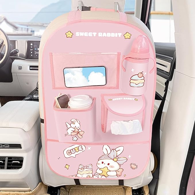 Back Organizers Multi Compartment Storage Bag Cartoon Pattern Back Pocket Multifunction Backseat Storage Pocket
