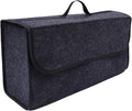 Car Storage Bag, Car Soft Storage Box Trunk Bag Travel Storage Organizer Holder Car Accessories Deep Grey