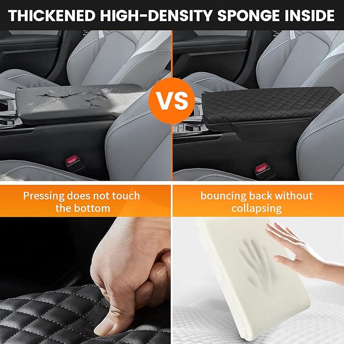 Custom for Center Console Cover 2025 2026 Toyota Camry Armrest Cover Accessories PU Leather Armrest Seat Box Cover Protector with Pockets Storage Bag
