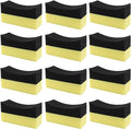 12Pcs Tire Applicator Dressing Shine Sponge Tire Dressing Applicator Pads Tire Contour Dressing Applicator Pads Color Polishing Sponge Wax Buffing Pads Cleaning Sponges for Car Glass
