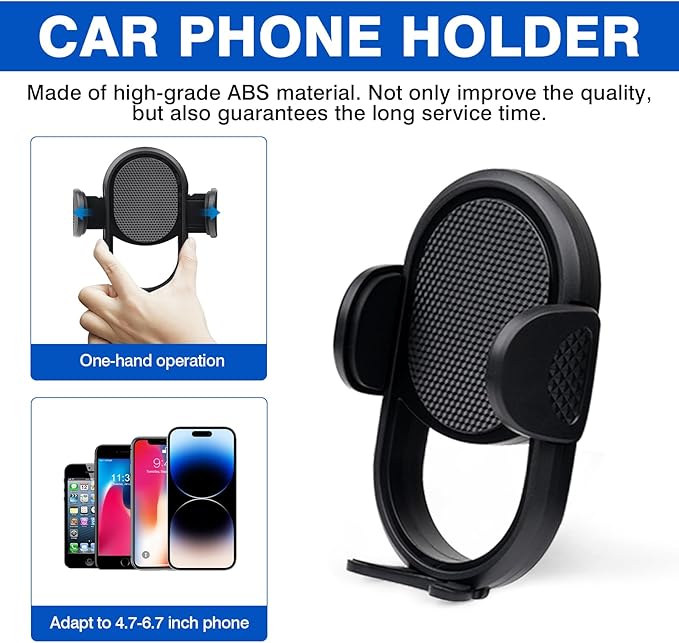Autorder Car Phone Holder for 2024-2025 2026 Toyota Tacoma Accessories 8-Inch Cell Phone Mount with Dash Organizer Hands-Free 360 Degree Rotation(Not fit 14" Screen)