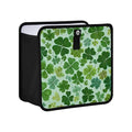Car Trash Can Organizer Bin with Adjustable Strap for Back Front Seat Console Waterproof Leakproof Collapsible Portable 11 Inch Green Nature St Patrick Clovers