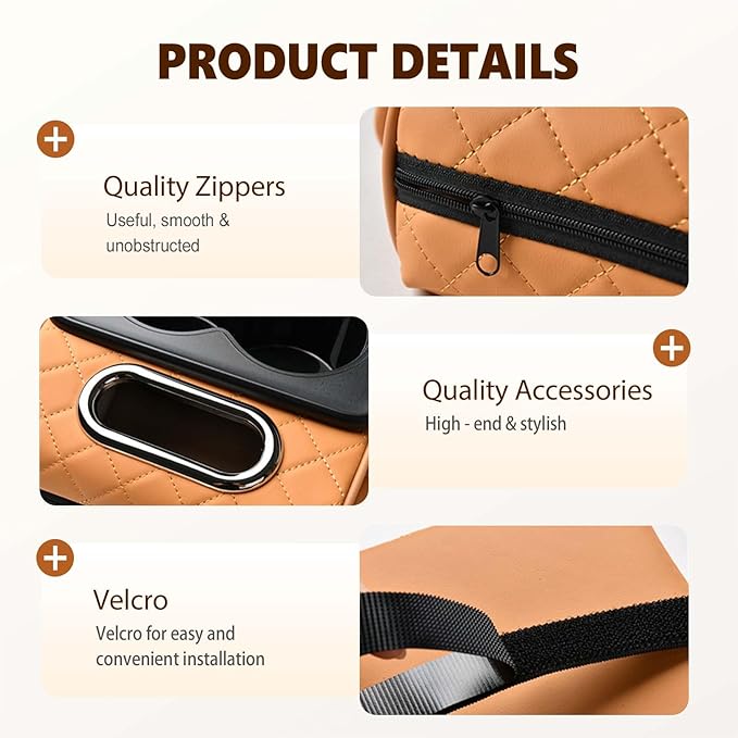 Multifunctional Car Armrest Cushion with Integrated Booster, 2026 Upgraded Universal Style Memory Cotton Car Armrest Box Pad, Car Center Console Armrest Pillow, with 2 Cup Holder (Black Red)