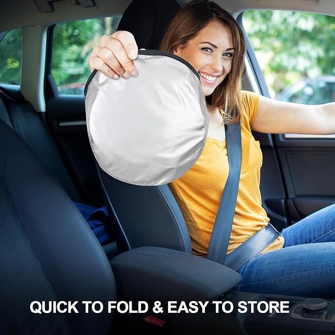 KMF Windshield Sun Shade for Audi Q5 2018-2024 with 310T Foldable Car Sun Shade,Custom Fit Sunshade for Front Window Sun Visor Protector Interiors Block UV Rays Accessories
