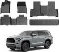 Sequoia Floor Mats - Car Mats for Toyota Sequoia 2023-2026, All Weather Floor Mats and Cargo Liner for Sequoia Accessories, Heavy Duty Rubber Mats, Car Accessories