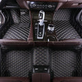 Customize Car Floor Mats for 99% Sedan SUV Sports Car All Weather Leather Full Coverage Waterproof Non-Slip Vehicle Lining Pads (Black Beige)