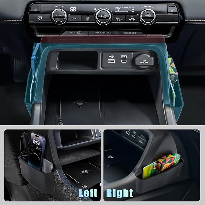 Neepiar Center Console Organizer Compatible with 2023 2024 2025 2026 Honda Pilot 2026 Passport Gear Shift Console Side Tray Box Interior Accessories