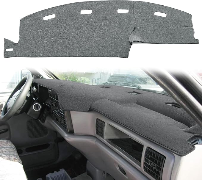 Yiz Dashboard Cover Dash Cover Mat Pad Custom Fit for Dodge Ram 1500 2500 3500 1994 1995 1996 1997 Pickup Truck (94-97DarkGray) J23