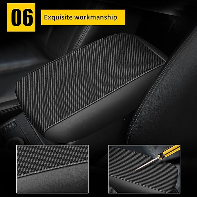AOMSAZTO Console Covers for 2022 2023 2024 2025 Toyota Corolla Cross Armrest Covers Carbon Fiber