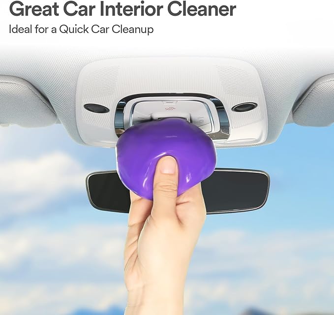 PULIDIKI Car Cleaning Gel Cleaning Putty Car Interior Cleaner Car Detailing Kit Car Cleaning Slime Car Cleaning Supplies Car Accessories Gifts for Men Women Purple