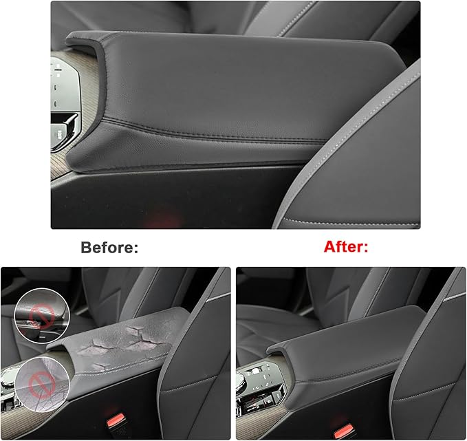 SXCY for 2025 2026 BMW X3 Armrest Cover for 2025 2026 BMW X3 (30 / M50 xDrive) Accessories 2025 2026 X3 Center Console Cover 2025 2026 X3 Middle Console Cover (Thin Cover with Black Line)