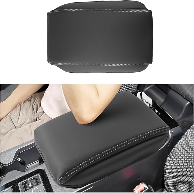 SXCY for 2024 2025 2026 Land Cruiser Armrest Cover for Toyota Land Cruiser 2025 2026 Center Console Cover 2024 2025 2026 Land Cruiser Center Console Cover for 2025 2026 Land Cruiser (White Line (Pad))