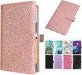 DMLuna Car Registration and Insurance Holder, Leather Vehicle Card Document Glove Box Organizer, Auto Truck Compartment Accessories for Essential Information, Driver License Cards, Glitter Rose