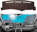 Dashboard Dash Mat Cover Leather Dashboard Pad Sun Protection Compatible for 99-06 Chevy Silverado GMC Sierra,00-06 Chevy Suburban Tahoe GMC Yukon/XL,01-06 Chevy Avalanche(Brown)