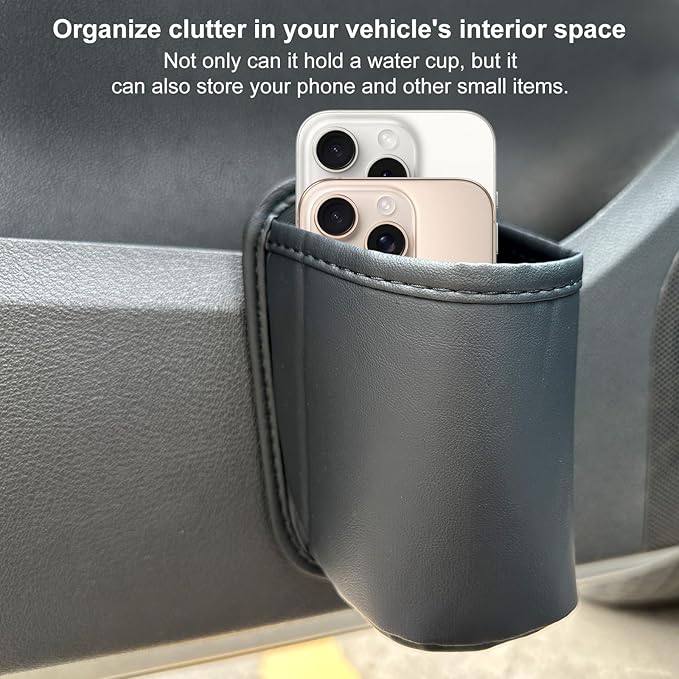 VOJKOREL Universal Door Water Cup Holder, car Multi-Function Storage Rack, car seat Back Beverage Holder, Suitable for Water Cups, Mobile Phones, Drinks, Coffee, etc.(Black)