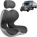 Truck Seat Cushion for Long Driving, Cushion for Car Seat Driver for Comfort, Made of Memory Foam, for Tailbone, Back, and Sciatica