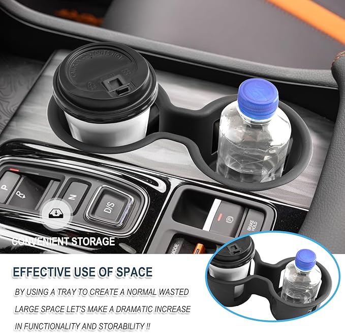 2026 Passport Center Console Cup Holder,for 2026 Honda Passport Accessories TPE Material Cupholder Coaster Liner Compatible with 2026 Honda Passport RTL/TrailSport/TrailSport Elite