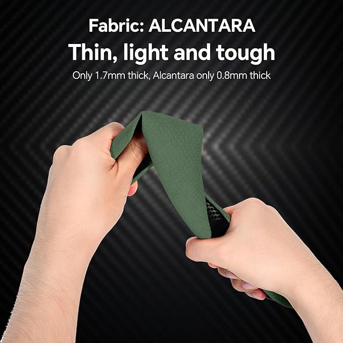 PAUUOOA 2 Piece Alcantara Steering Wheel Cover - Split Sport Design for D & O Shape Wheels, Soft Touch · Anti-Slip Grip · All Season Comfort · Durable Luxury Material for Performance Cars