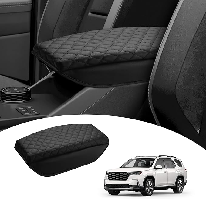 Shademax Center Console Cover for Ford Ranger 2024 2025 2026 Accessories, Ranger Armrest Cover Cushion Pad Leather Middle Console Cover Armrest Seat Box Protector for Ranger XL XLT Lariat Raptor