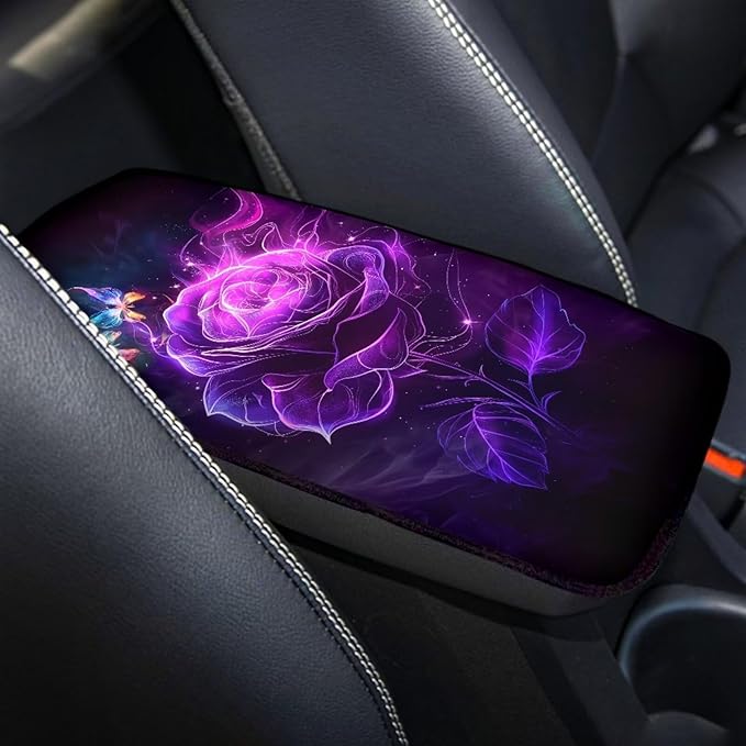 Biyejit Car Center Console Armrest Cushion Cover Pad Car Interior Decor Accessories Universal Fit for Sedan, Truck, SUV