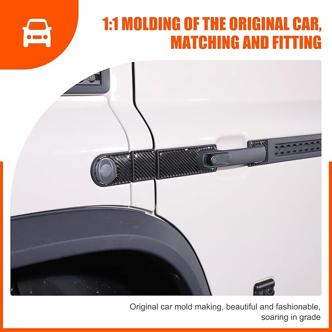 Tumukiw 12PCS Car Door Handle Scratch Protectors Compatible with INEOS Grenadier 2020-2024 Accessories, Soft Carbon Fiber Car Door Handle Panel Sticker Exterior Decoration (Black)