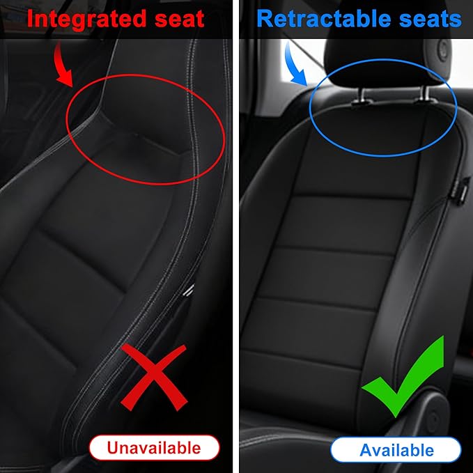 Ahsrnl Kick Mats Back Seat Protector Fit for Cadillac Eldorado with 2 Pocket Storage Organizer - Faux Leather Waterproof Dirt Proof for Kids Feet Automotive Accessories (1 Pair,Black)