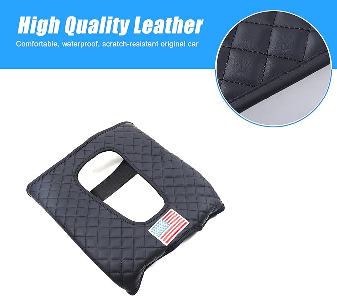 Center Console Armrest Cover for Cadillac Escalade 2015 2016 2017 2018 2019 2020 Accessories, Leather Armrest Lid Cushion Pad, Armrest Seat Box Cover Mat (Style B)
