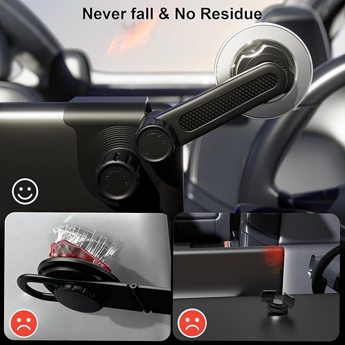2026 Upgrade Tesla Phone Mount [Non-Adhesive Version] [N55 Strongest Magnet] Hands-Free No-Drop for Magsafe, Fits for Tesla Model Y/3/X/S/Cybertruck, Compatible with iPhone 17/16/15 All Phones
