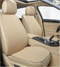 4PCS Car Seat Cover Pad, Breathable Auto Front Seat Bottom Cushion Mat & Seatback Cover, Soft Comfortable Vehicle Full Seat Protector, Universal Truck SUV Car Accessories (Beige)