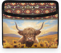 Aztec Highland Cow Car Side Pocket Organizer Universal Car Seat Side Pocket Pouch Auto Console Door Organizer Bag Holder for Phone Sunglasses Keys Multifunction for Most Cars SUV