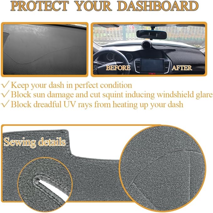 Dashboard Cover Dash Cover Mat Pad Carpet Custom Fit for Toyota 4Runner 1996 1997 1998 1999 2001 2002(Dark Gray) J84