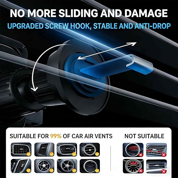 2026 New Cool Car Wireless Fast Charging Holder - Drive Smarter, Charge Faster,15w Universal, Smart Car Holder 360° Rotation, Smart Sensor Open, Switch Between Horizontal Vertical (Silver)