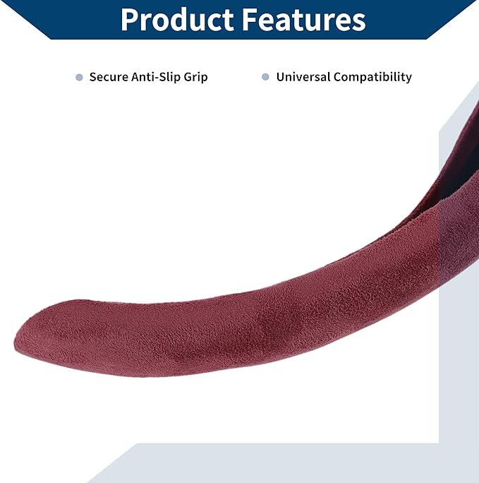 Suede Steering Wheel Cover ABS Car Steering Wheel Protector 14.96" Rose Red Yellow 1 Pc