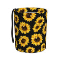 KXWQTRDD Car Garbage Bag Abstract Yellow Sunflower Mini Car Trash Bin Portable Collapsible Waterproof Rubbish Bag for Car Accessories Back Front Seat Cup Holder