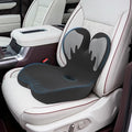 Trucker Seat Cushion, Car Seat Cushion Memory Foam Ergonomic Lumbar & Tailbone Support Pillow for Hemorrhoid, Coccyx & Sciatica Relief, for RV, SUV, Office Chair, Wheelchair (White)