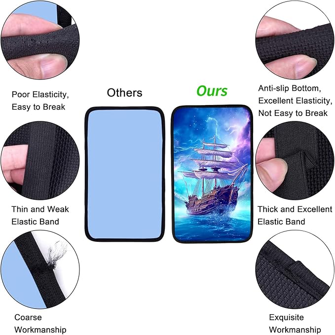 JANENFNA Car Armrest Cover Pads Universal Fashion Cute Auto Center Console Armrest Cover Pad with 2PCS Car Coasters Soft Waterproof Car Armrest Seat Protector for Women,Purple Ship