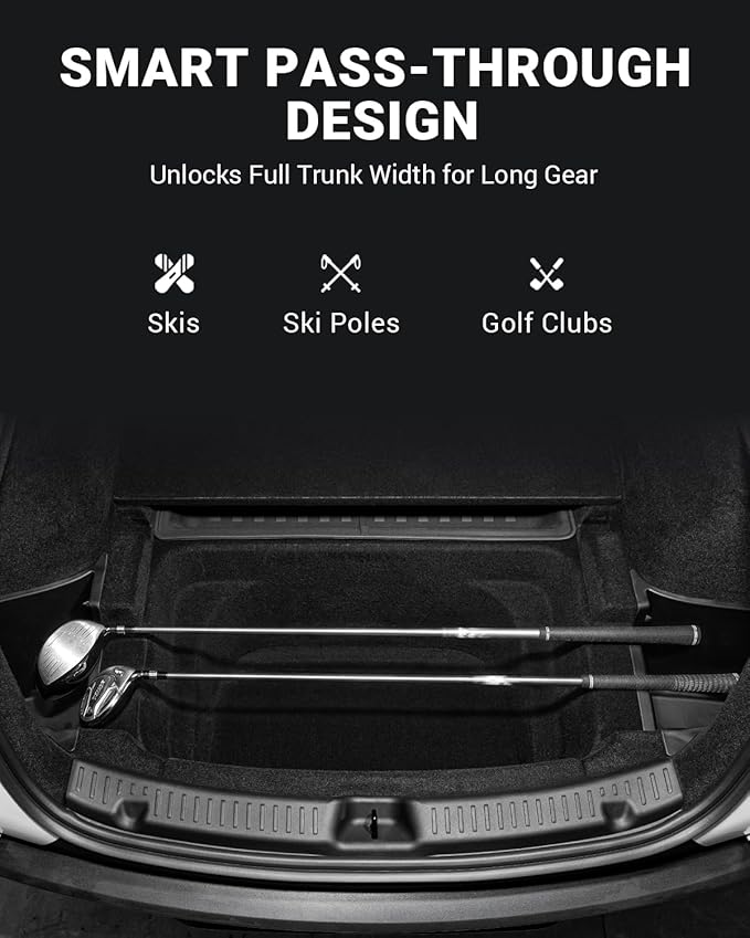 Motrobe 2025 2026 Tesla Model Y Juniper Trunk Organizer Trunk Storage Bins with TPE Lid Waterproof Rear Trunk Side Storage box Model Y Juniper (Standard, Premium & Performance 2025/2026) Accessories