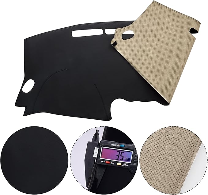Dashboard Dash Mat Cover Leather Dashboard Pad Sun Protection Anti-Vertigo Mat Blanket Compatible for 2007-2012 Altima(Black)