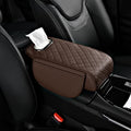 Car Armrest Covers for Infiniti QX60 2013–2025,Leather Protection Padding Center Console Cushion Storage Box Mat Pad Cover Protector,Brown