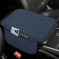 Leopard Cheetah Print African Animal Hunting Auto Center Console Armrest Pad, Car Center Console Cover, Auto Accessories Soft Comfort Armrest Cover Cushion Mat for Most Cars (Blue-K3)