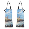 ALAZA Hanging Car Trash Bags Garbage Bag Trash Can for Back Seat Small Seagull Lighthouse 3 Washable Storage Bag Retractable 2 Pack
