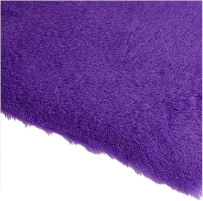 Purple Faux Fur Car Center Console Armrest Box Cover Pad, Universal Soft Cushion Mat