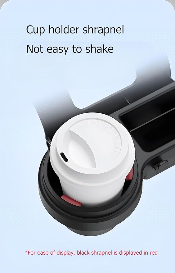 GDQ Car Window Organizer, Multi-Functional Window Mount Storage Rack with 2.79 Inch Cup Holder, Phone Holder, Key Hook & Charging Port, Universal Fit for SUV Truck Sedan（1 Pack）