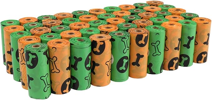 car Dog Poop Bags, Biodegradable & Compostable Garbage Bag Pets Poop Bag Recycling Thickened Leakproof Trash Bag (Green, 120 Counts)