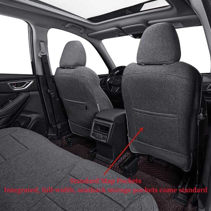 coverdream Custom Seat Covers Compatible with Select Subaru Legacy 2010 2011 2012 2013 2014 Models - Polyester (Gray,Full Set)