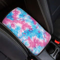 Tie Dye Pattern Car Center Console Cover Automotive Armrest Cushion Washable Car Center Console Pad Sweat Absorbing Center Console Cover Car Accessories