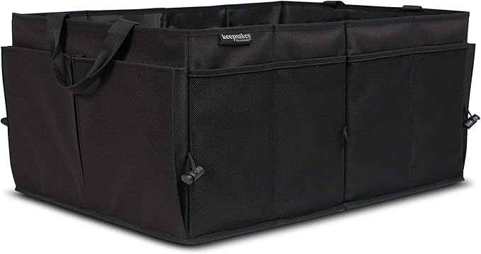 Covermates Trunk Organizer - Foldable car storage chest, Organized foldable design, Black