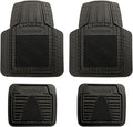 PantsSaver 3D All Weather Car Floor Mats - Trimmable Waterproof Rubber Liners All Season Protection for Car, Truck, SUV, Minivan - Fits Honda, Ford, Toyota, Nissan, Hyundai, Jeep & More 4 PC Set Black