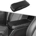 Jimen Center Console Cover Compatible with Chevrolet Colorado/GMC Canyon 2014-2022, Armrest Cushion Pad Cover, PU Leather (Carbon Fiber)